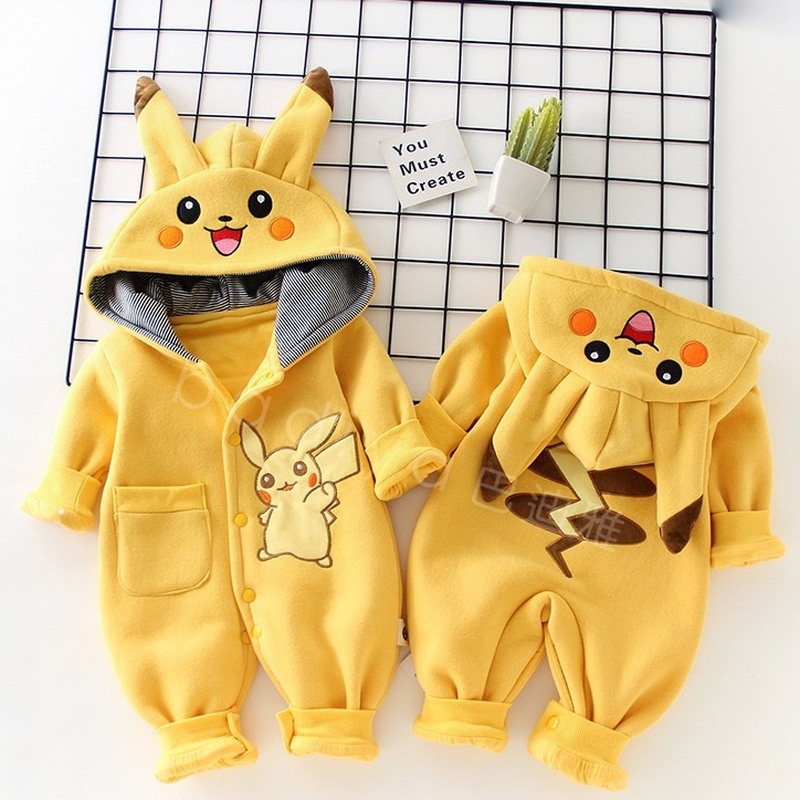 Baby Clothing 1 Year Old - Karikatür Cep Canavarları Bebek Pijama Yenidoğan